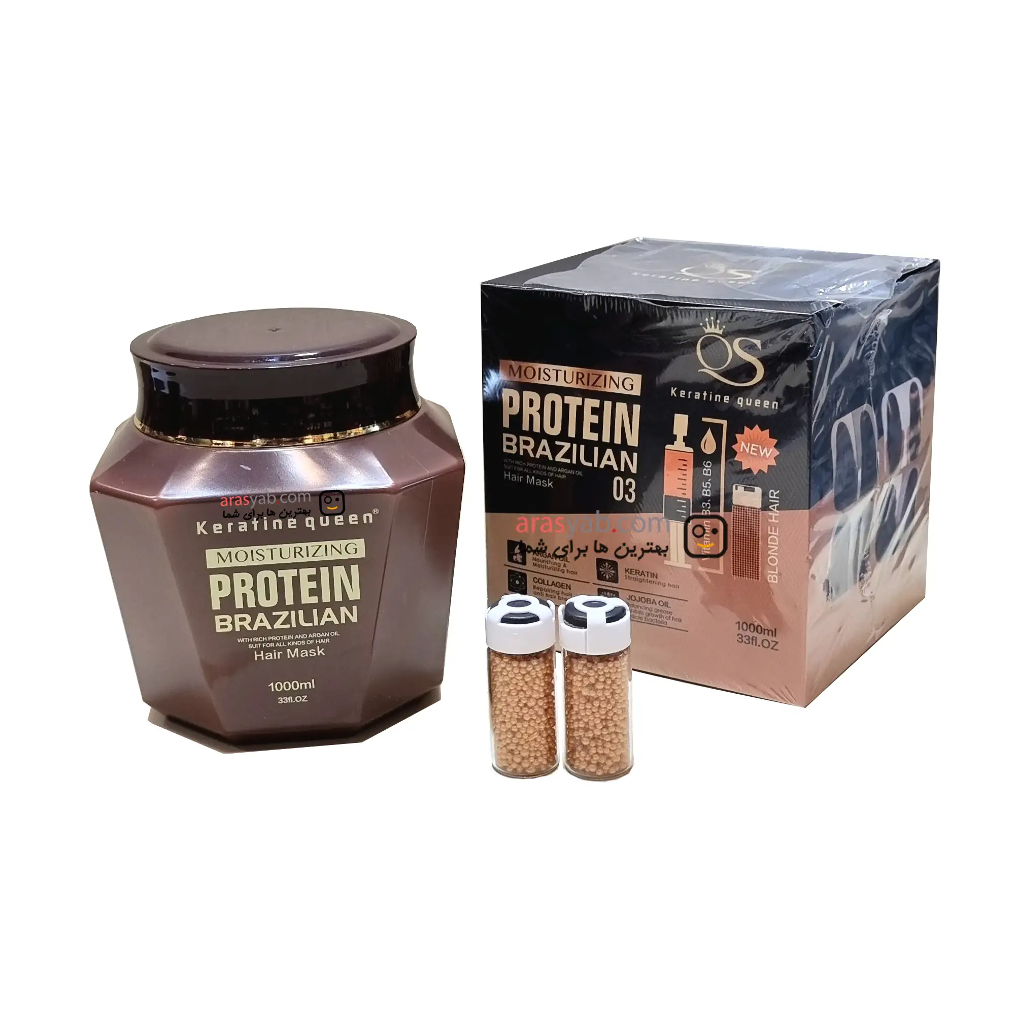 ماسک موی داخل حمام پروتئین برزیلی KRATINE QUEEN