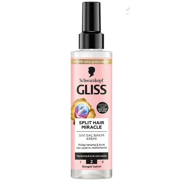 اسپری دوفاز موهای مات و ضعیف GLISS مدل SPLIT HAIR MIRACLE