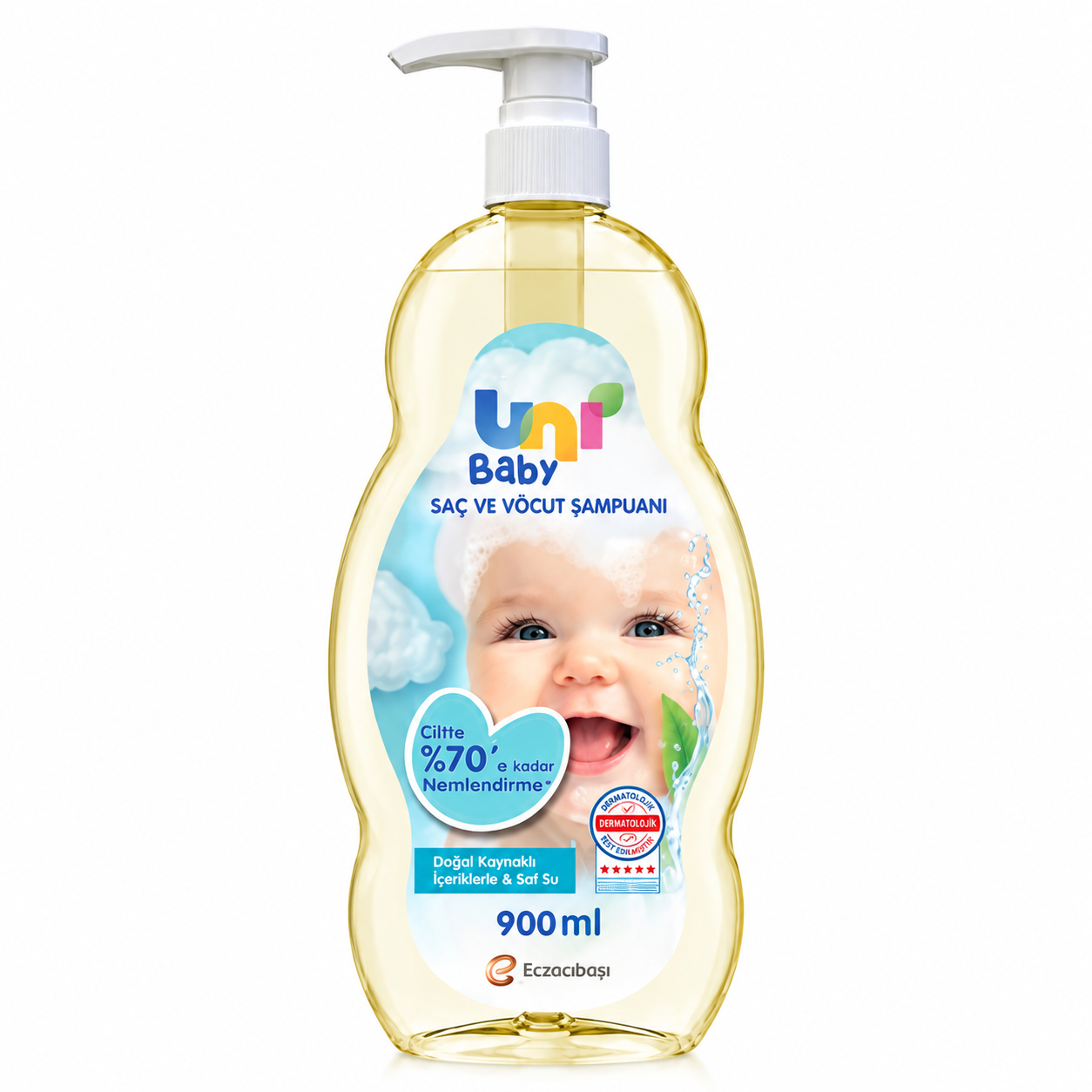 شامپو بدون سولفات سر و بدن کودک UNI BABY